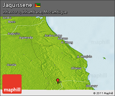 Physical Panoramic Map of Jaquissene