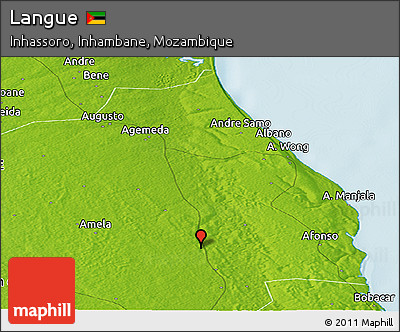 Physical Panoramic Map of Langue