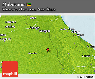 Physical Panoramic Map of Mabetane