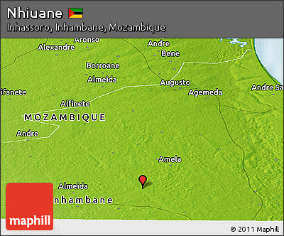Physical Panoramic Map of Nhiuane
