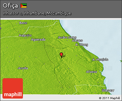 Physical Panoramic Map of Ofiça