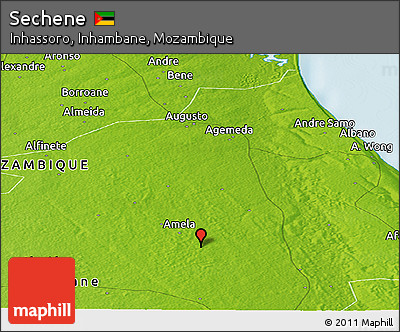 Physical Panoramic Map of Sechene