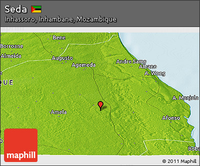 Physical Panoramic Map of Seda