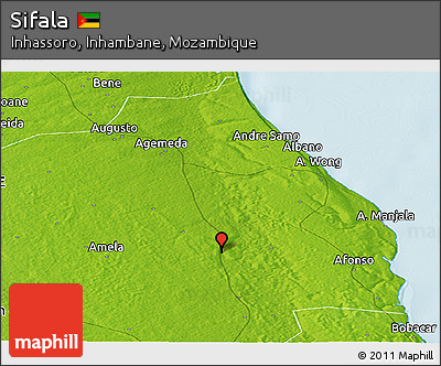 Physical Panoramic Map of Sifala