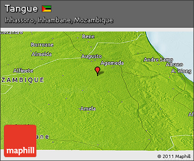 Physical Panoramic Map of Tangue