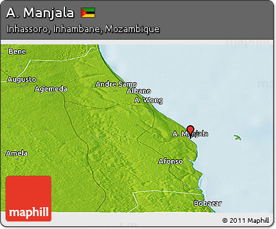 Physical Panoramic Map of A. Manjala