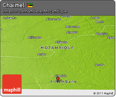Physical Panoramic Map of Chaimel