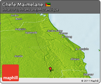 Physical Panoramic Map of Chefe Maimelane