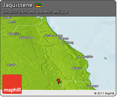 Physical Panoramic Map of Jaquissene