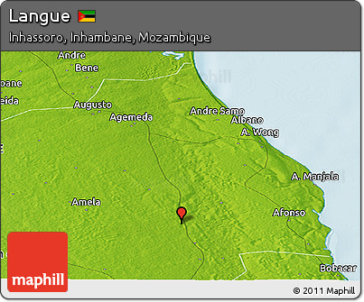 Physical Panoramic Map of Langue