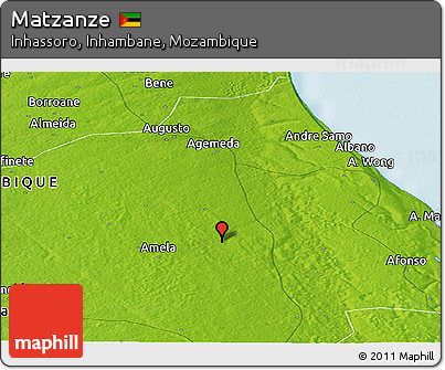 Physical Panoramic Map of Matzanze