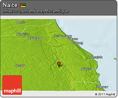 Physical Panoramic Map of Naite
