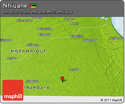 Physical Panoramic Map of Nhiuane