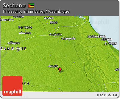 Physical Panoramic Map of Sechene
