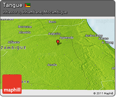Physical Panoramic Map of Tangue