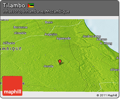 Physical Panoramic Map of Tilambo