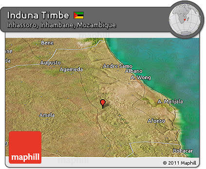 Satellite Panoramic Map of Induna Timbe