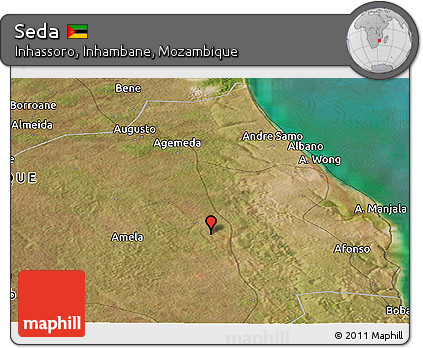 Satellite Panoramic Map of Seda