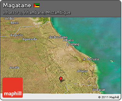 Satellite Panoramic Map of Magatane