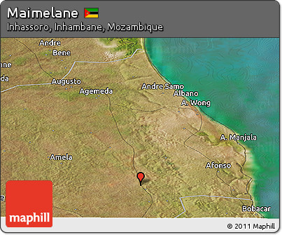 Satellite Panoramic Map of Maimelane