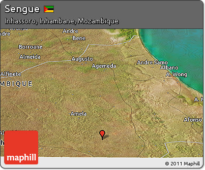 Satellite Panoramic Map of Sengue