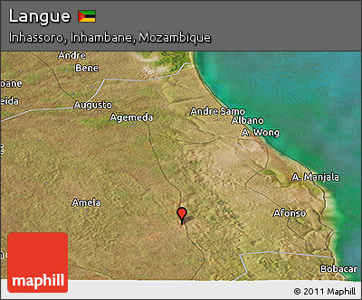 Satellite Panoramic Map of Langue