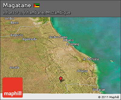 Satellite Panoramic Map of Magatane