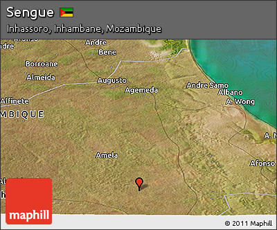 Satellite Panoramic Map of Sengue