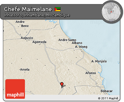 Shaded Relief Panoramic Map of Chefe Maimelane