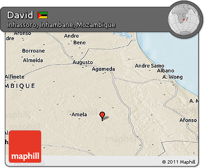 Shaded Relief Panoramic Map of David