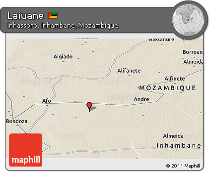 Shaded Relief Panoramic Map of Laiuane