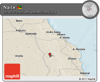 Shaded Relief Panoramic Map of Naite