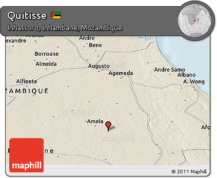 Shaded Relief Panoramic Map of Quitisse