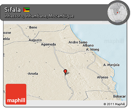 Shaded Relief Panoramic Map of Sifala