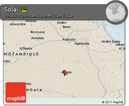 Shaded Relief Panoramic Map of Solai