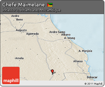 Shaded Relief Panoramic Map of Chefe Maimelane