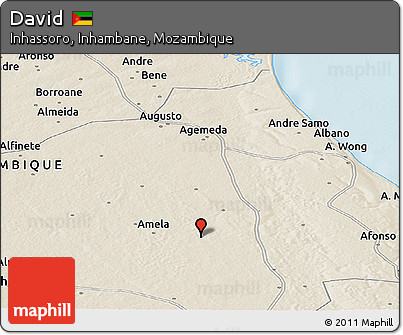 Shaded Relief Panoramic Map of David