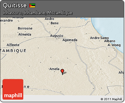 Shaded Relief Panoramic Map of Quitisse