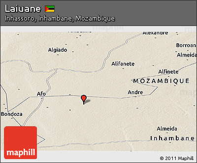 Shaded Relief Panoramic Map of Laiuane