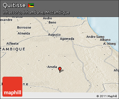 Shaded Relief Panoramic Map of Quitisse