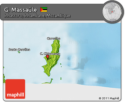 Physical Panoramic Map of G. Massaúle