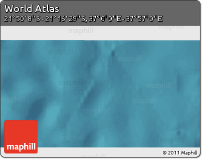 Satellite 3D Map of the Area around 21° 33' 19" S, 37° 28' 30" E