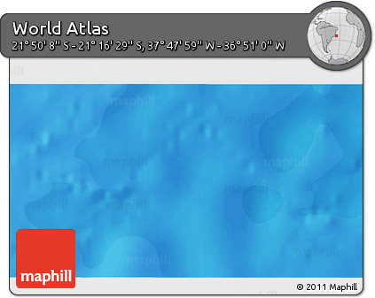 Political 3D Map of the Area around 21° 33' 19" S, 37° 19' 30" W