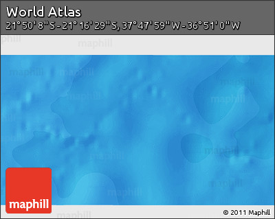 Political 3D Map of the Area around 21° 33' 19" S, 37° 19' 30" W
