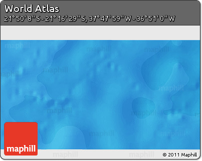 Political 3D Map of the Area around 21° 33' 19" S, 37° 19' 30" W