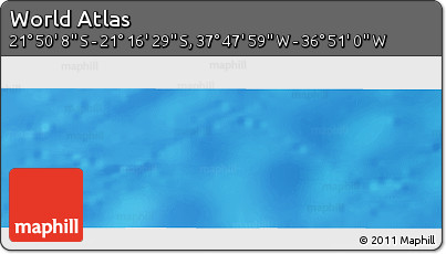 Shaded Relief Panoramic Map of the Area around 21° 33' 19" S, 37° 19' 30" W