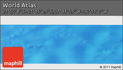 Shaded Relief Panoramic Map of the Area around 21° 33' 19" S, 37° 19' 30" W