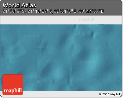 Satellite 3D Map of the Area around 21° 33' 19" S, 38° 19' 30" E