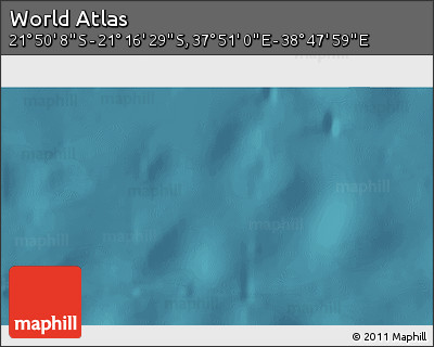 Satellite 3D Map of the Area around 21° 33' 19" S, 38° 19' 30" E
