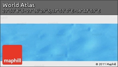 Physical Panoramic Map of the Area around 21° 33' 19" S, 38° 19' 30" E